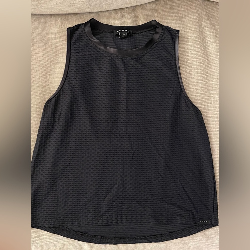 Koral black workout tank